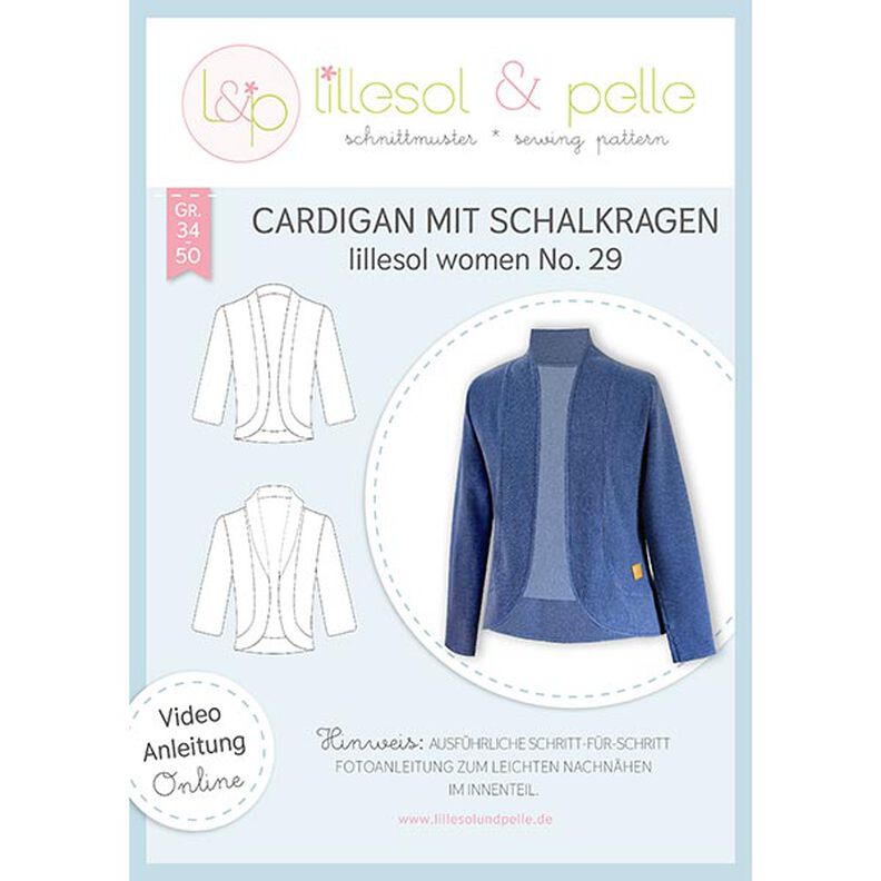 cardigan con collo sciallato, Lillesol & Pelle No. 29 | 34 - 50,  image number 1