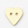 Bottone a forma di cuore [Ø 15 mm] – giallo vaniglia,  thumbnail number 1