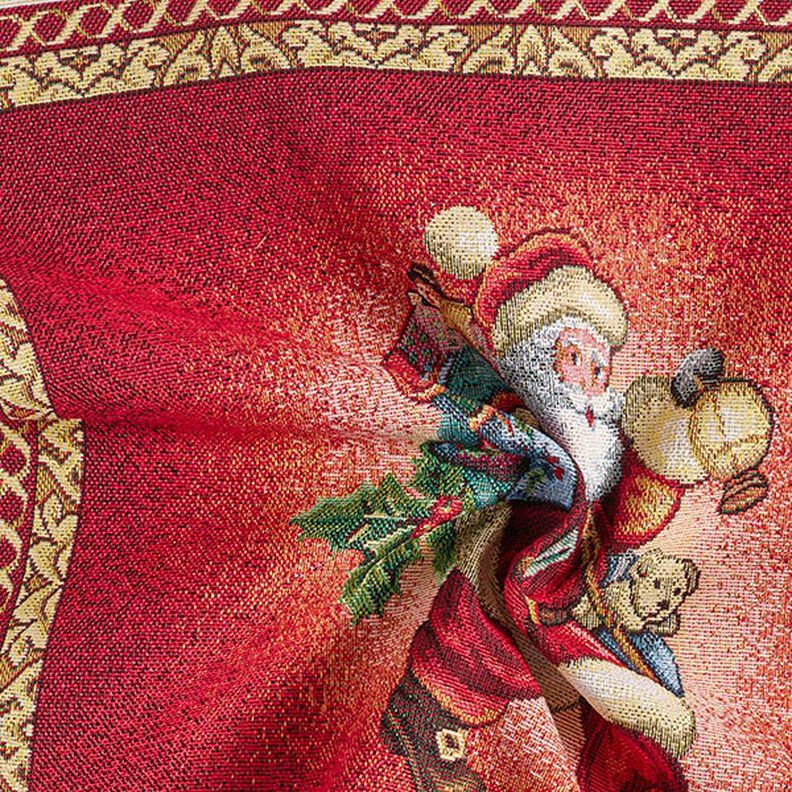 tessuto arredo, taglio di tessuto gobelinBabbo Natale – rosso carminio,  image number 3