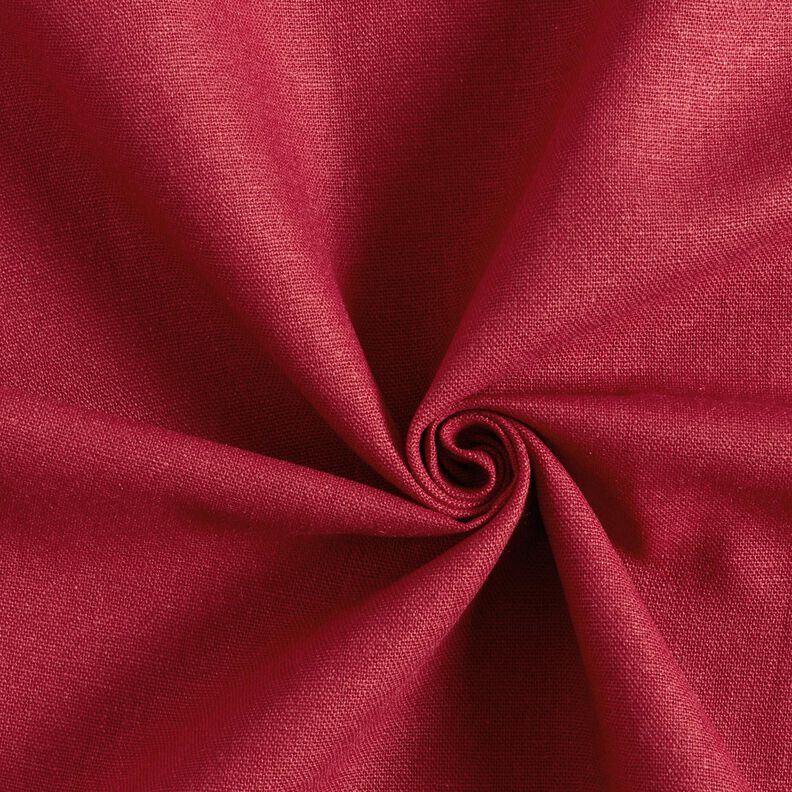 Tessuto in puro lino pesante tinta unita – rosso scuro,  image number 1