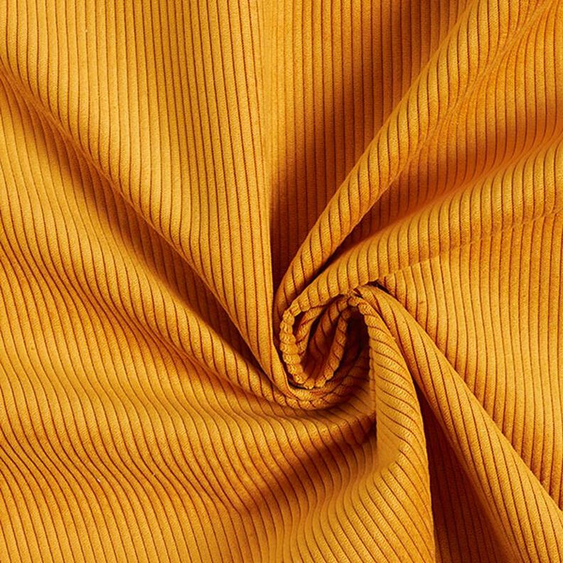 tessuto da tappezzeria effetto velluto a coste Fjord – giallo curry,  image number 1