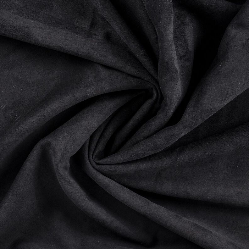 Velluto con retro in pelliccia Sherpa – nero,  image number 1