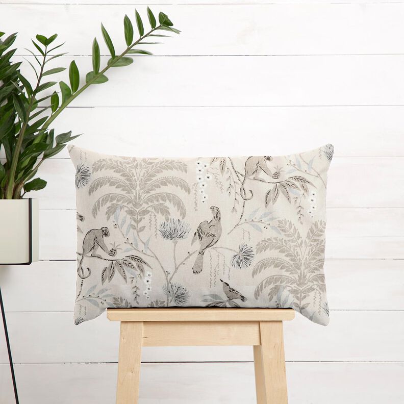tessuto arredo satin di cotone Giungla tropicale – anacardo,  image number 7