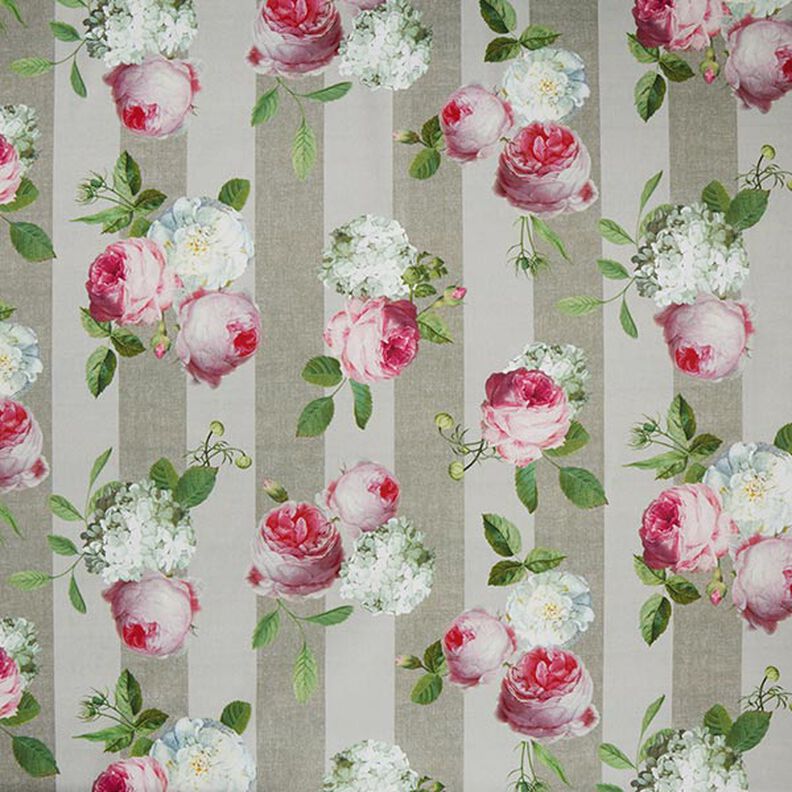 Tessuti da esterni canvas ortensie & rose – sabbia, image number 1