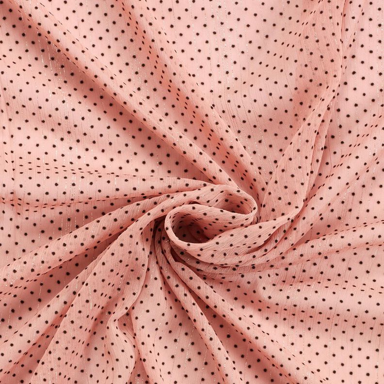 Righe con righe glitterate e pois – rosa antico chiaro,  image number 3