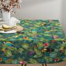 tessuto arredo mezzo panama Uccelli tropicali – verde scuro/rosso,  thumbnail number 7