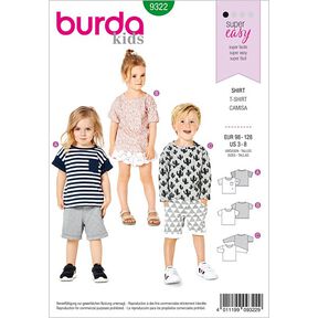 maglietta per bambini, Burda 9322 | 98 - 128, 