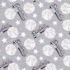 French terry, felpa estiva baseball – argento/bianco, 