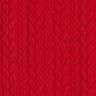Jersey jacquard, cloqué, motivi a treccia – rosso,  thumbnail number 1