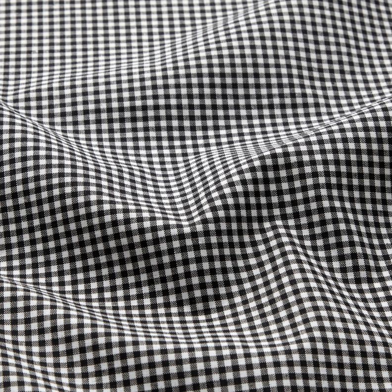 Tessuto per camicia a quadri piccoli – nero/bianco,  image number 2