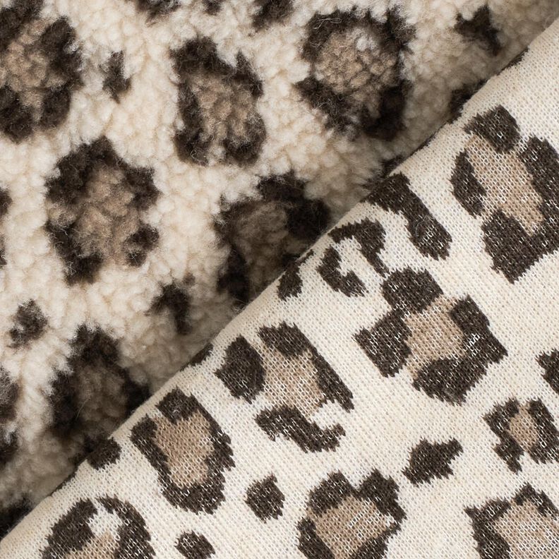 tessuto peluche Stampa leopardata – beige chiaro/duna, image number 4