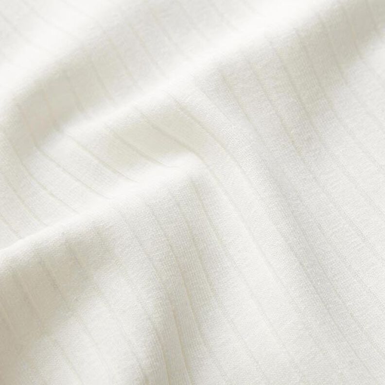 jersey a coste, tinta unita – bianco lana,  image number 3