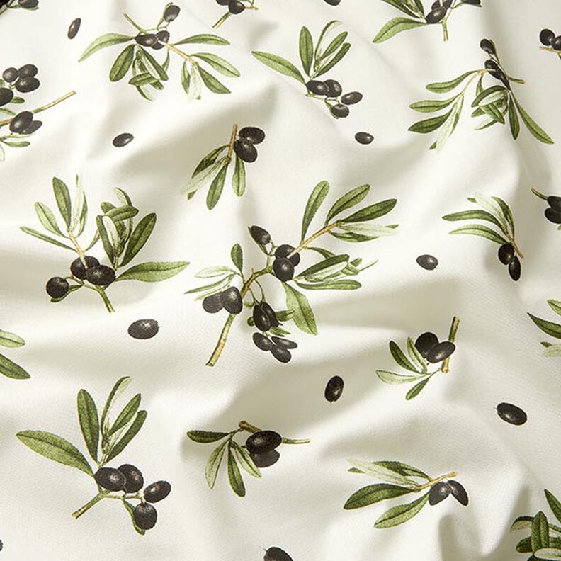 tessuto arredo mezzo panama olive – bianco lana/verde oliva scuro,  image number 2