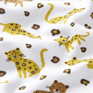 jersey di cotone bio leopardo felice – bianco lana, 