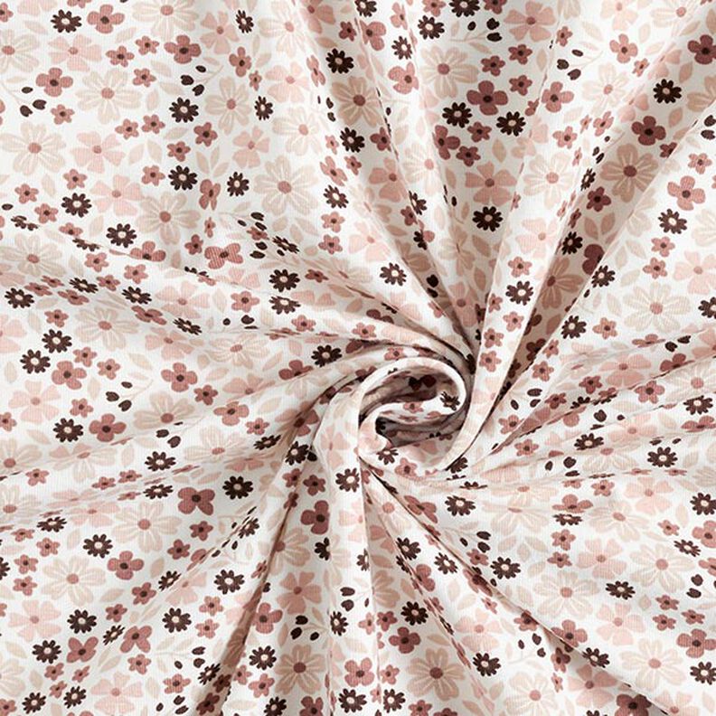 jersey di cotone graziosi fiorellini – bianco lana,  image number 3