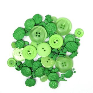 Assortimento di bottoni [55 pezzi] - VERDE, 