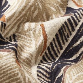 tessuto arredo mezzo panama Foglie intrecciate – naturale/cachi chiaro, 