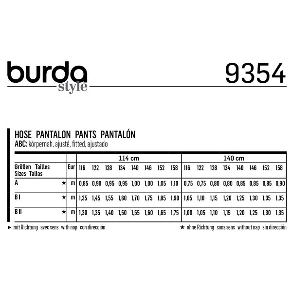 pantaloni per bambini / shorts, Burda 9354 | 116 - 158, image number 6