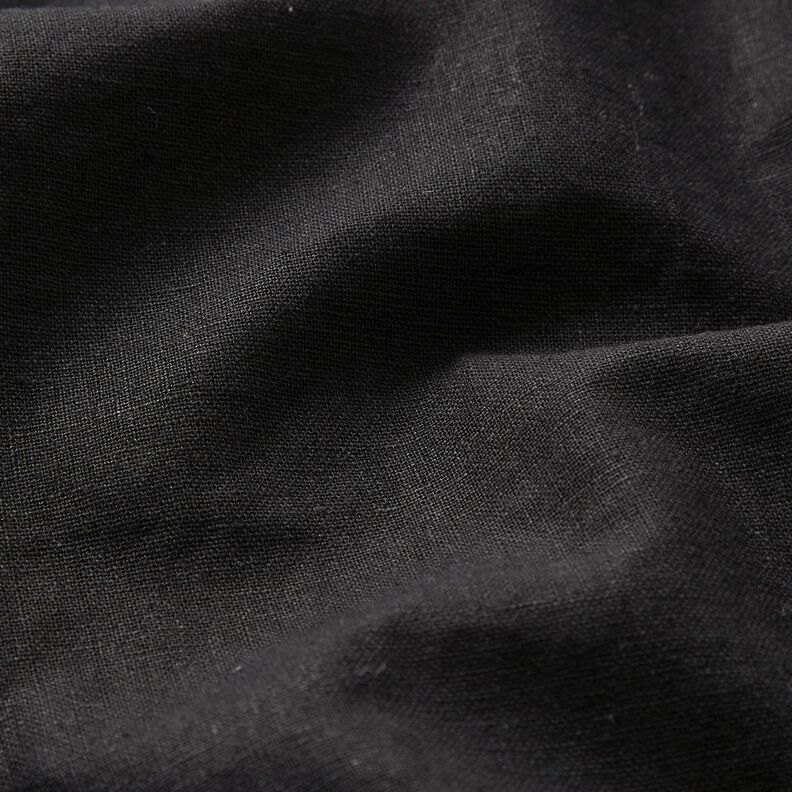 Misto lino-cotone lavato – nero,  image number 2