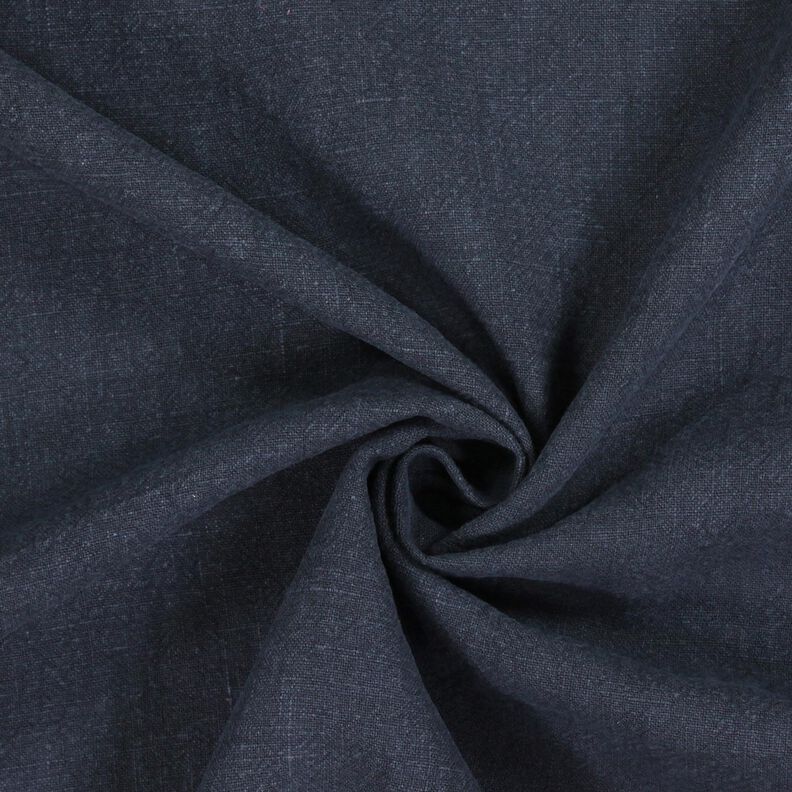 Tessuto di misto ramiè lavato a pietra, qualità pesante – blu notte,  image number 1