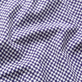 GOTS Jersey di cotone Mini quadri | TCC x LOOKS by Wolfgang Joop – lilla bluastro/bianco, 