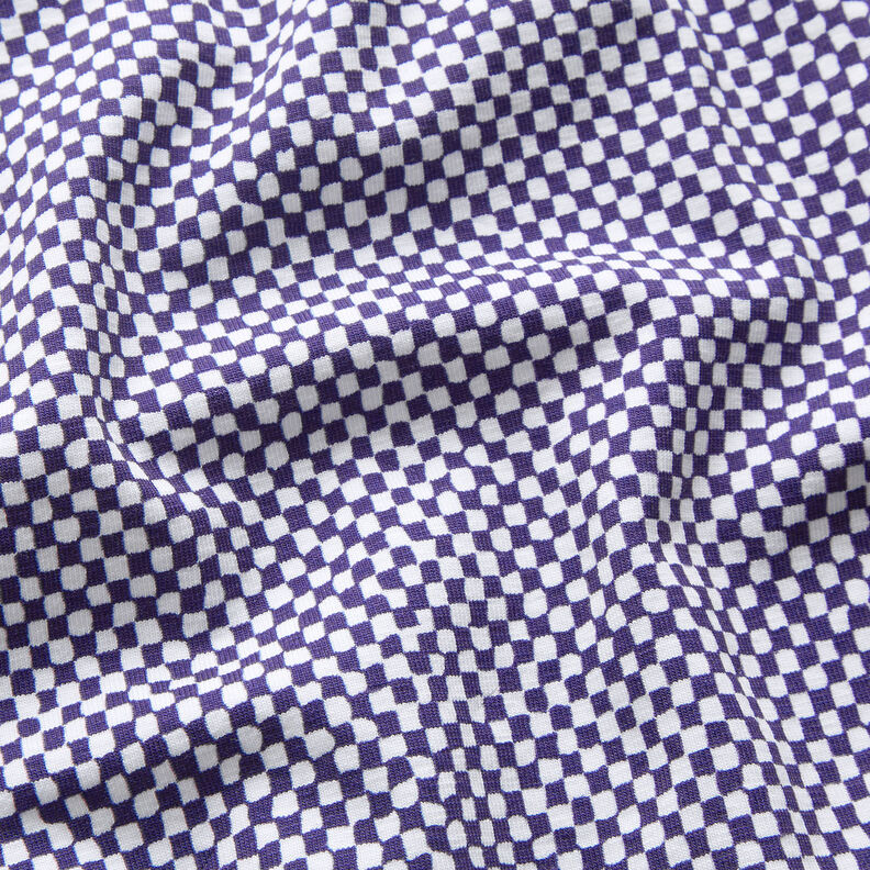 GOTS Jersey di cotone Mini quadri | TCC x LOOKS by Wolfgang Joop – lilla bluastro/bianco,  image number 3