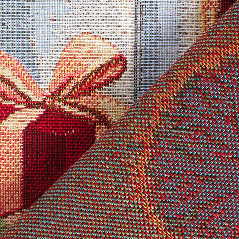 taglio di tessuto gobelin cane il giorno di festa – verde/rosso, image number 4