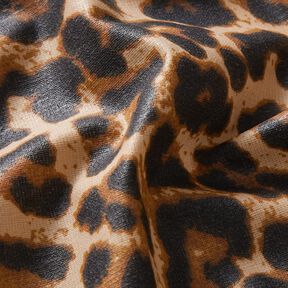 cotone rivestito Raffinato motivo leopardato – marrone/nero, 