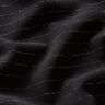 Tessuto elasticizzato per pantaloni, glitterato, gessato – nero/argento effetto metallizzato,  thumbnail number 2