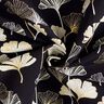 tessuto arredo Jacquard foglie di ginkgo – nero/oro,  thumbnail number 4