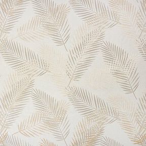 tessuto oscurante metallizzato, rami di palma – beige/oro, 