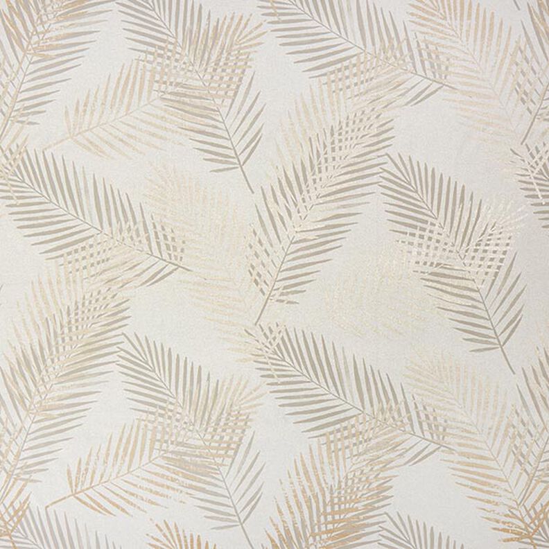 tessuto oscurante metallizzato, rami di palma – beige/oro,  image number 1