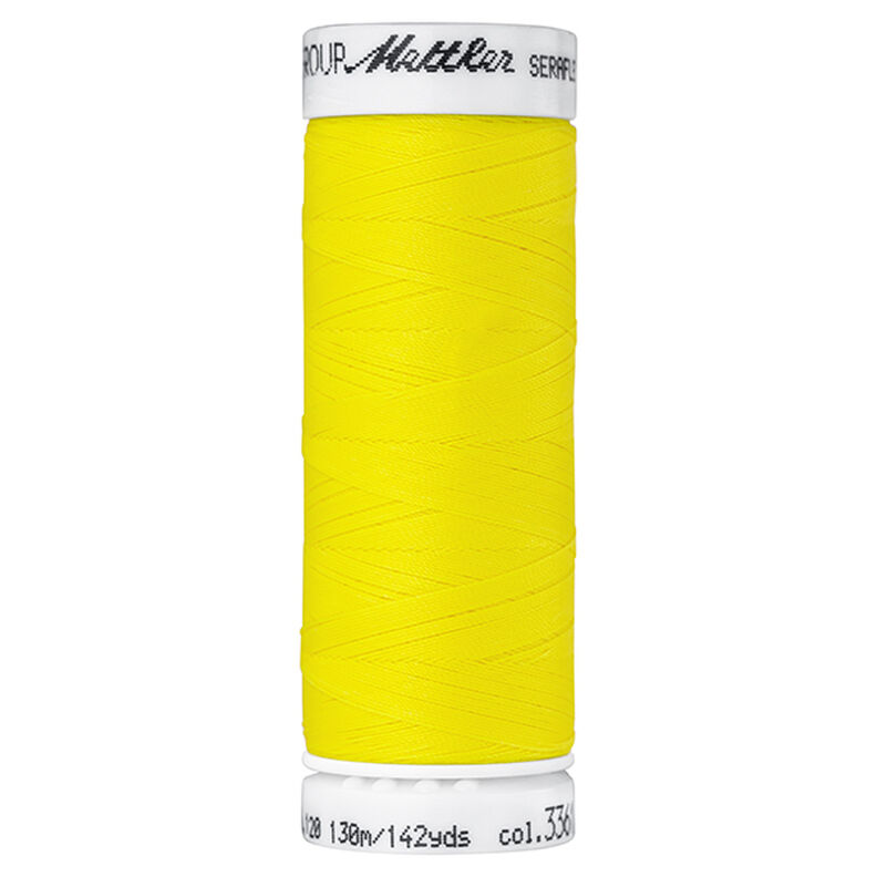 Cucirino Seraflex per cuciture elastiche (3361) | 130 m | Mettler – giallo limone,  image number 1