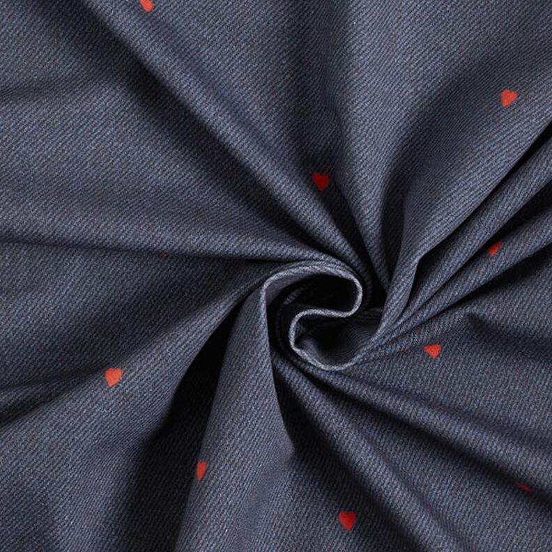 jersey di cotone Cuori con aspetto jeans stampa digitale – grigio blu/rosso fuoco,  image number 3