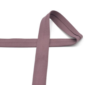 Nastro in sbieco jersey di cotone [20 mm] – melanzana, 