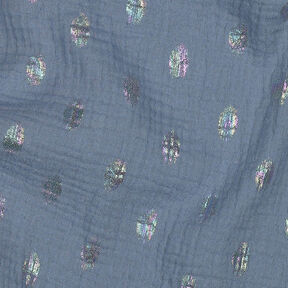 mussolina / tessuto doppio increspato Pois stampa laminata | by Poppy – grigio blu, 