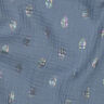 mussolina / tessuto doppio increspato Pois stampa laminata | by Poppy – grigio blu,  thumbnail number 2