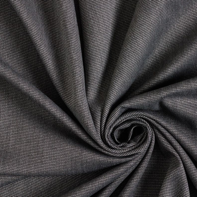 Tessuto elasticizzato zig zag per pantaloni – grigio argento/nero,  image number 3