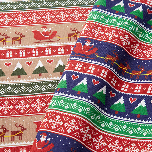 soffice tessuto in felpa, sta arrivando Babbo Natale – indaco, image number 5