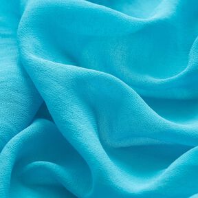 chiffon increspato tinta unita – turchese, 