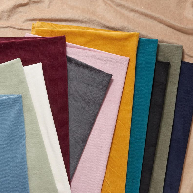 velluto a costine stretch – blu colomba,  image number 5