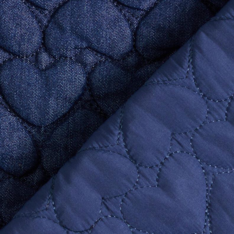 jeans tessuto trapuntato cuori – blu notte, image number 4