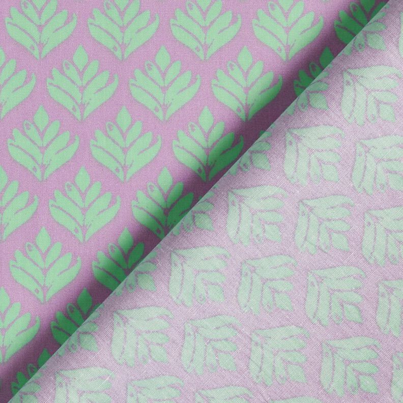 cotone rivestito Soggetti astratti – violetto pastello/menta,  image number 4