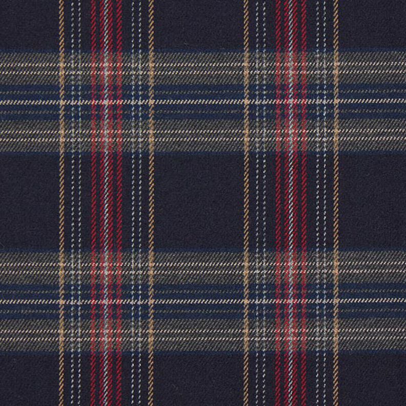 quadri scozzesi stretch – blu marino/rosso,  image number 1