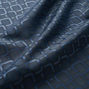 tessuto per fodere Jacquard Motivo rétro – blu marino, 