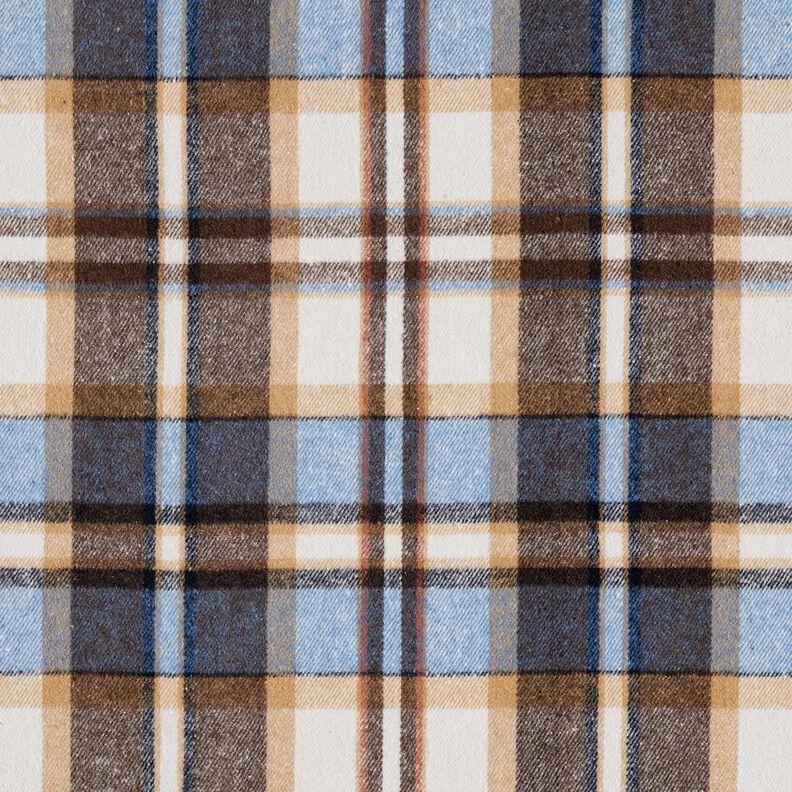 Flanella a quadri per cappotti | Katia Fabrics – blu reale/marrone nerastro, image number 1
