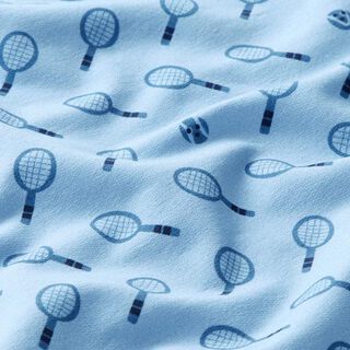 French terry, felpa estiva tennis stile rétro  | PETIT CITRON – azzurro, 