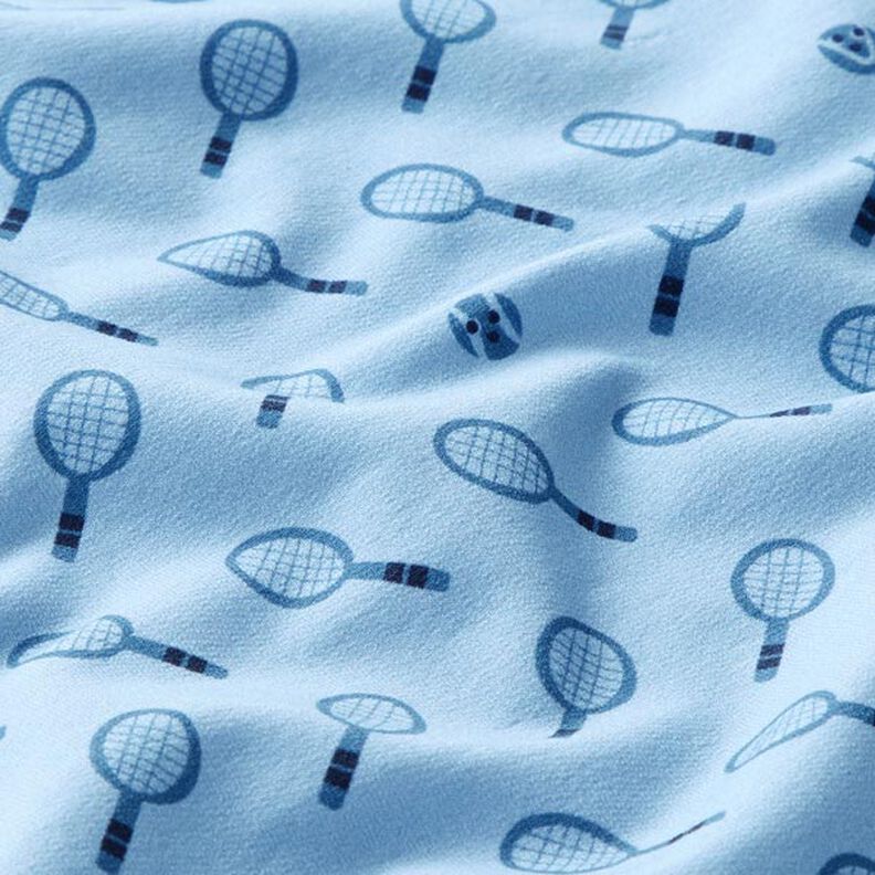 French terry, felpa estiva tennis stile rétro  | PETIT CITRON – azzurro,  image number 2