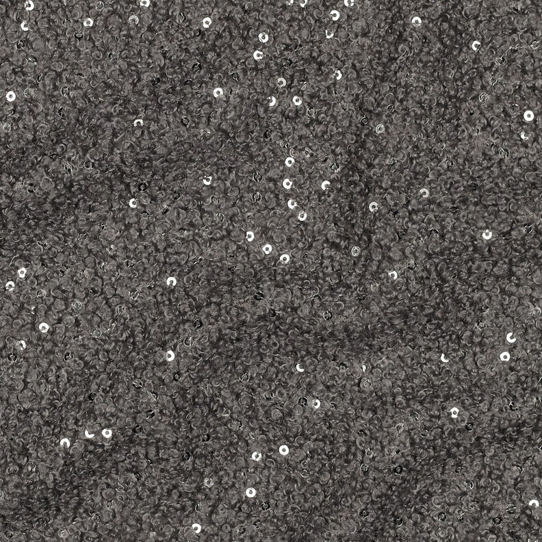 maglia bouclé paillettes tinta unita | Poppy Fabrics – grigio, image number 3