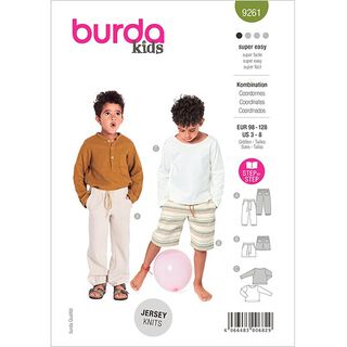pantalone / pullover, Burda 9261 | 98 - 128, 